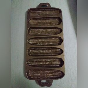 vintage cast iron cornbread muffin 7 corn ear stick pan mold retro decor baking